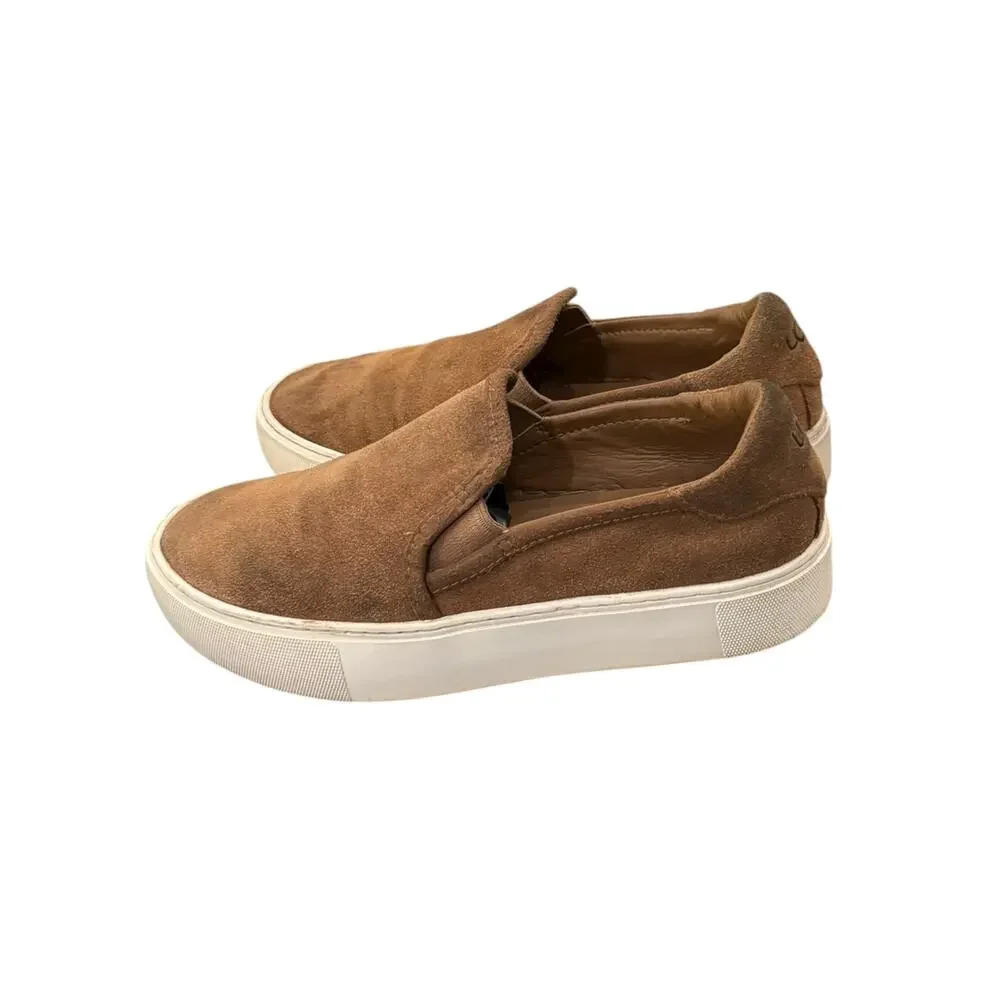 UGG Jass Chestnut Brown Suede Slip-On Sneakers Women’s Size 7